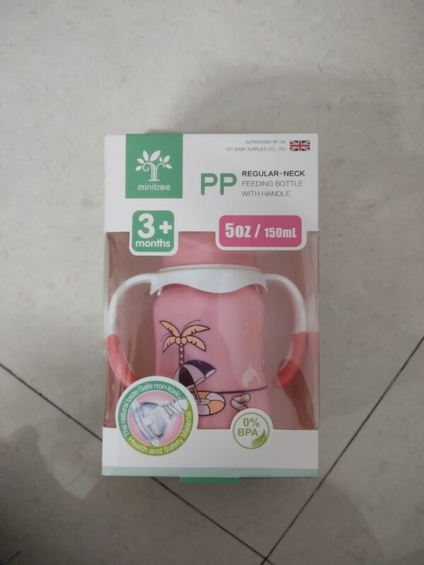 Regular-Neck Feeding Bottle with Handle – 150ml (5oz) | For 3+ Months | BPA-Free - Image 3