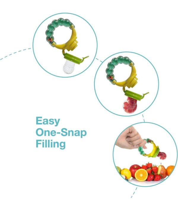 Baby Fruit and Food Nibbler |Premium BPA-Free Silicone Fruit & Food Feeder Pacifier for Babies – Safe Self-Feeding Tool for Teething Relief & First Solid Food Introduction (6+ Months) - Image 2