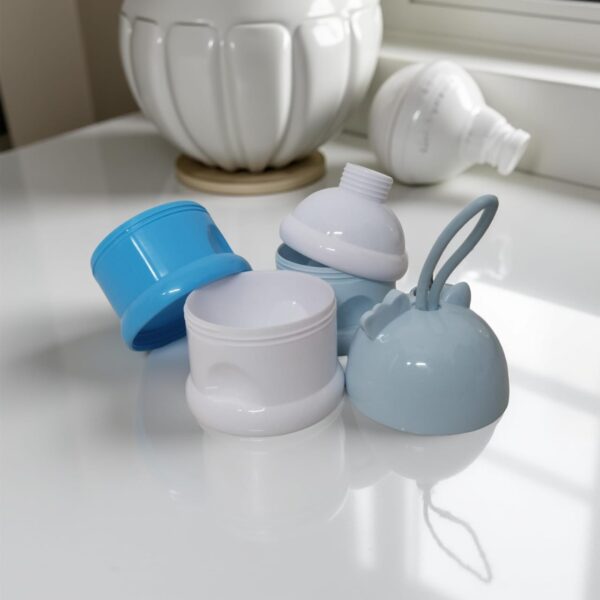 Bear-Shaped 3-Layer Baby Milk & Snacks Storage Container | BPA-Free | Portable for Travel - Image 5