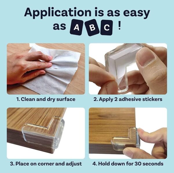 Multi-Purpose Baby Safety Lock – 4 PCS | For Cabinets, Drawers, Appliances, Toilets | QF-078 - Image 3