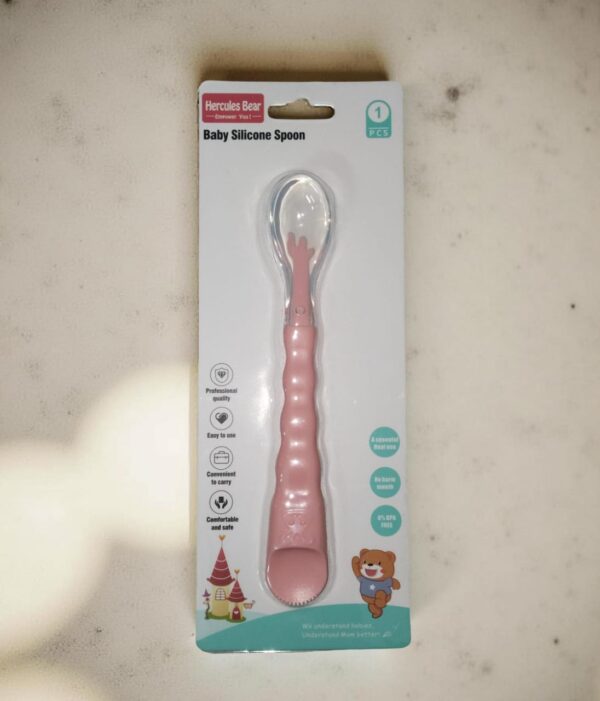 Baby Silicone Spoon | Soft Tip | Easy Grip | BPA Free | Double-Ended Spoon – Perfect for 6M+ Feeding