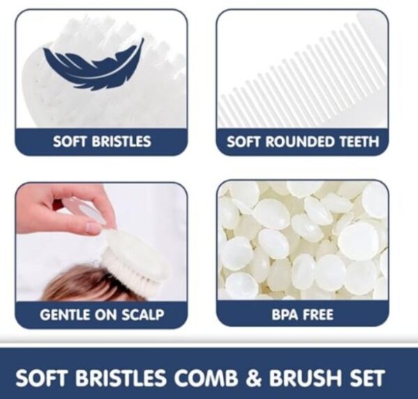 Baby Comb & Brush Set – Gentle Grooming for Little one's (2 Pcs) - Image 3