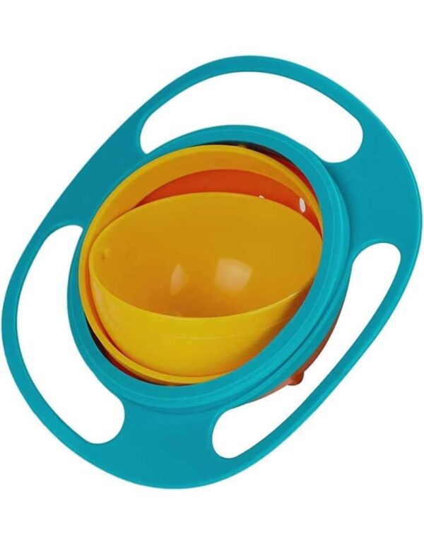 360° Rotating Spill-Proof Baby Bowl – Anti-Spill Feeding Bowl with Lid & Handles.Non silicone material (Gyro Bowl Design) - Image 4