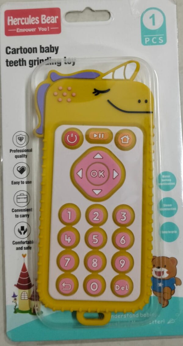 Cartoon Baby Remote Teether Toy | Soft Silicone | Unicorn Design - Image 4