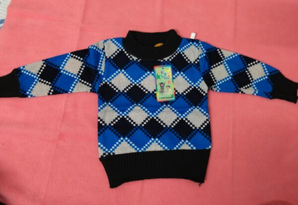 Baby Woolen Sweater – Warm Full Sleeves Pullover for Winter (Multi-Color) - Image 2