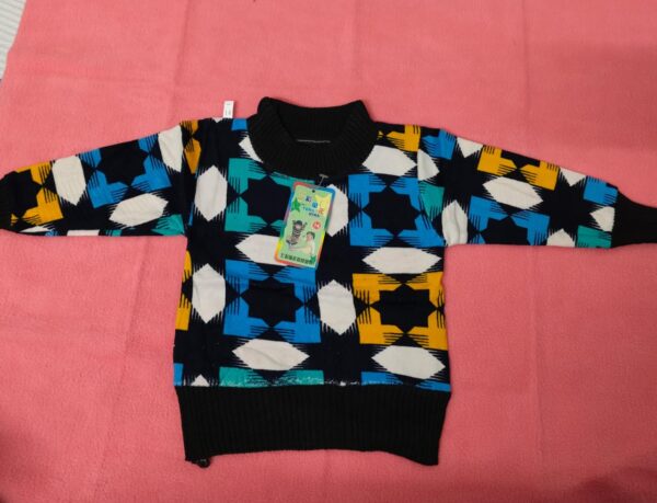 Baby Woolen Sweater – Warm Full Sleeves Pullover for Winter (Multi-Color) - Image 3