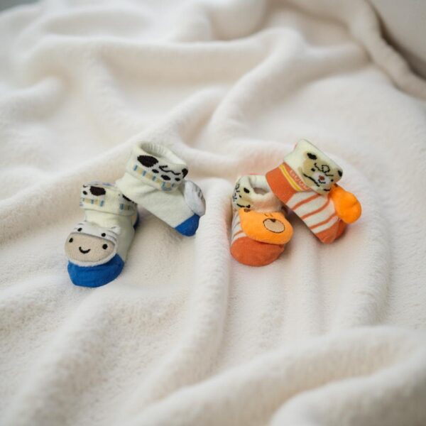 Soft & Cozy Baby Cute Booties Combo – Pack of 2 Pairs (0-12 Months) - Image 2