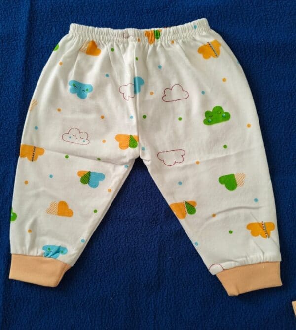 Baby Full Pant - Cloud Print (Pack of 4) | Soft Cotton Hosiery - Image 4