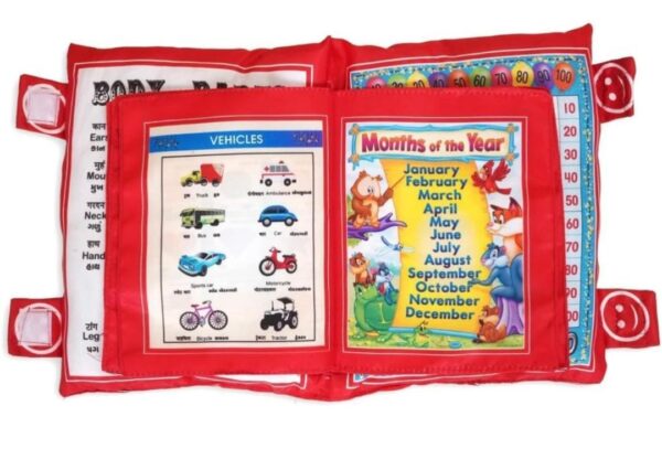 Kanha Kids Baby Learning Pillow for Infants & Toddlers | Soft Educational Cushion with Alphabets, Numbers & Shapes | Comfortable Support Pillow for Early Development - Image 2