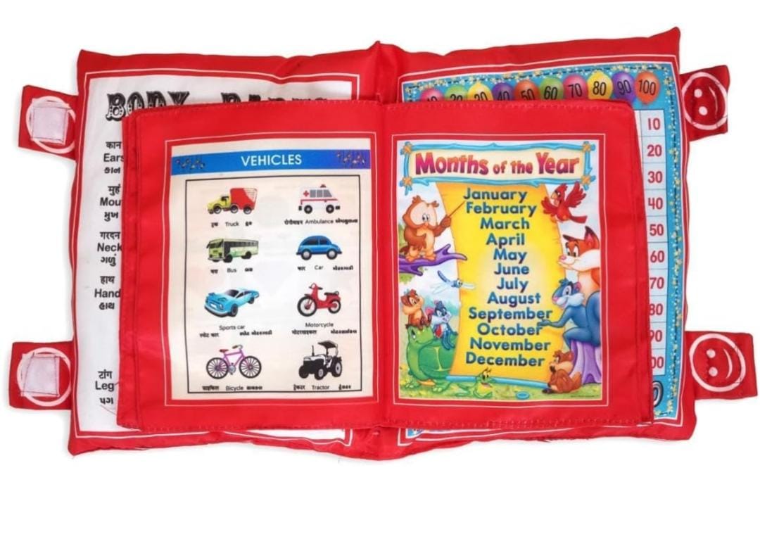 Kanha Kids Baby Learning Pillow for Infants & Toddlers | Soft Educational Cushion with Alphabets, Numbers & Shapes | Comfortable Support Pillow for Early Development - Image 2
