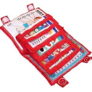 Kanha Kids Baby Learning Pillow for Infants & Toddlers | Soft Educational Cushion with Alphabets, Numbers & Shapes | Comfortable Support Pillow for Early Development
