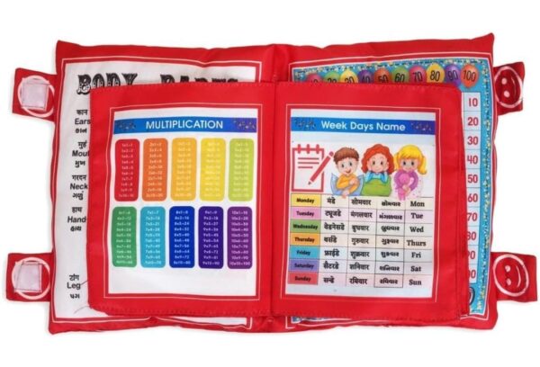 Kanha Kids Baby Learning Pillow for Infants & Toddlers | Soft Educational Cushion with Alphabets, Numbers & Shapes | Comfortable Support Pillow for Early Development - Image 3